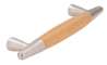 Afbeeldingen van Siro Meubelgreep hout - boorafstand 96mm/L 133mm/H 32mm/B 14mm beuken/nikkel 