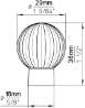 Afbeeldingen van Siro Meubelknop kunststof - L 29mm/H 38mm/B 29mm - nikkel mat 