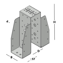 Afbeeldingen van GB Balkdrager GBS DB 71x196 Dikte 1,5 Sendzimir Verzinkt