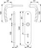 Afbeeldingen van Hoppe kruk + langschild  1530/273p F1