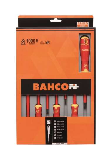 Afbeeldingen van Bahco geïsoleerde schroevendraaierset slot/ph 7 delig