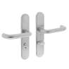 Afbeeldingen van INTERSTEEL Deurkruk Rond op schild toilet-/badkamersluiting 63 mm rvs geborsteld 0576
