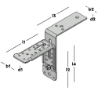 Afbeeldingen van GB kozijnstelhoek XL - 175x175/175mm 72x5/60x5mm - zink magnesium