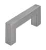 Afbeeldingen van Siro Meubelgreep metaal - boorafstand 64mm/L 76mm/H 35mm/B 12mm RVS 
