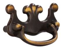 Afbeeldingen van Siro Hangende handgreep metaal - boorafstand 64mm/L 74mm/H 19mm/B 47mm antiek messing 