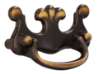 Afbeeldingen van Siro Hangende handgreep metaal - boorafstand 64mm/L 74mm/H 19mm/B 47mm antiek messing 