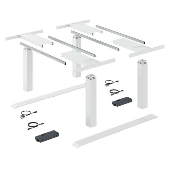 Afbeeldingen van Hettich LegaDrive Systems Tafelonderstelset benchwerkplek, wit
