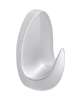 Afbeeldingen van Siro Haak kunststof - zelfklevend L 29mm/H 14mm/B 18mm chroom mat 