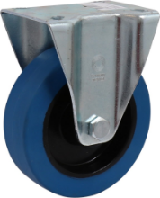 Afbeeldingen van Kelfort Bokwiel - Ø125mm (140kg) - Blauw met Rollager Gegalvaniseerd 