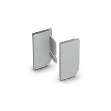 Afbeeldingen van Hettich Toebehoren Canis L eindkappen gesloten, set, B 23 mm, H 52 mm, Aluminiumkleurig