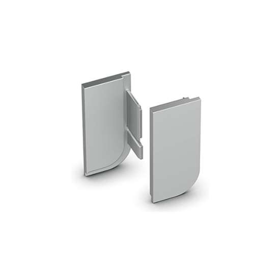 Afbeeldingen van Hettich Toebehoren Canis L eindkappen gesloten, set, B 23 mm, H 52 mm, Aluminiumkleurig