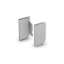 Afbeeldingen van Hettich Toebehoren Canis L eindkappen gesloten, set, B 23 mm, H 52 mm, Aluminiumkleurig