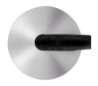 Afbeeldingen van Siro Deurstop metaal - L 39mm/H 25mm/B 43mm - chroom mat/zwart 