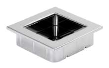 Afbeeldingen van Siro Schelpgreep metaal - L 46mm/H 13mm/B 46mm chroom glanzend 