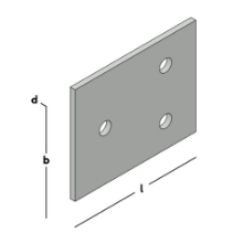 Afbeeldingen van GB koppelplaat - 40x50x2mm - sendzimir verzinkt