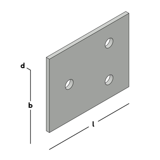Afbeeldingen van GB koppelplaat - 40x50x2mm - sendzimir verzinkt