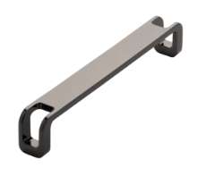 Afbeeldingen van Siro Meubelgreep metaal - boorafstand 160mm/L 169mm/H 29mm/B 20mm zwart chroom glanzend 