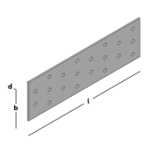 Afbeeldingen van GB koppelplaat - 60x200x2mm - sendzimir verzinkt