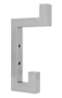 Afbeeldingen van Siro Kapstokhaak metaal - boorafstand 32mm/L 150mm/H 79mm/B 16mm RVS 