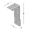 Afbeeldingen van GB XL-hoek 100x225mm 70x5mm Zink-Magnesium