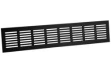 Afbeeldingen van Alum. Plintrooster  400x 80mm zwart
