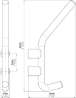 Afbeeldingen van Siro Kapstokhaak metaal - boorafstand 32mm/L 161mm/H 92mm/B 17mm - RVS 