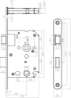 Afbeeldingen van INTERSTEEL Woningbouw toilet-/badkamerslot 63/8 mm rvs geborsteld 9542