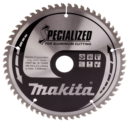 Afbeeldingen van Makita Zaagb alu 210X30X2,4 60T 0g B-12435