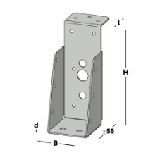 Afbeeldingen van GB Balkdrager GBS-KL 46x121 1,5 Sendzimir Verzinkt