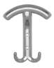 Afbeeldingen van Siro Kapstokhaak metaal - boorafstand 32mm/L 142mm/H 57mm/B 114mm - chroom glanzend 