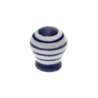 Afbeeldingen van Siro Meubelknop keramisch - L 29mm/H 33mm/B 29mm donker blauw/wit 