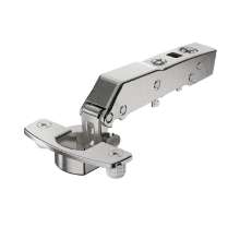 Afbeeldingen van Hettich Sensys hoekscharnier W45 met geïntegreerde demping (Sensys 8639i W45), vernikkeld, opliggend, openingshoek 95°, TB-boorbeeld 45 x 9,5 mm, om in te drukken (ø 8 x 11)