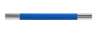 Afbeeldingen van Siro Meubelgreep kunststof - boorafstand 128mm/L 154mm/H 28mm/B 12mm - blauw/chroom 