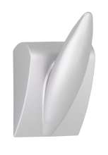 Afbeeldingen van Siro Kapstokhaak kunststof - L 56mm/H 39mm/B 34mm - aluminium 