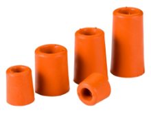 Afbeeldingen van Deurbuffer rubber   25mm rood/bruin