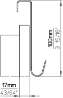 Afbeeldingen van Siro Deurhaak metaal - 3 stuks L 100mm/H 40mm/B 40mm chroom glanzend 
