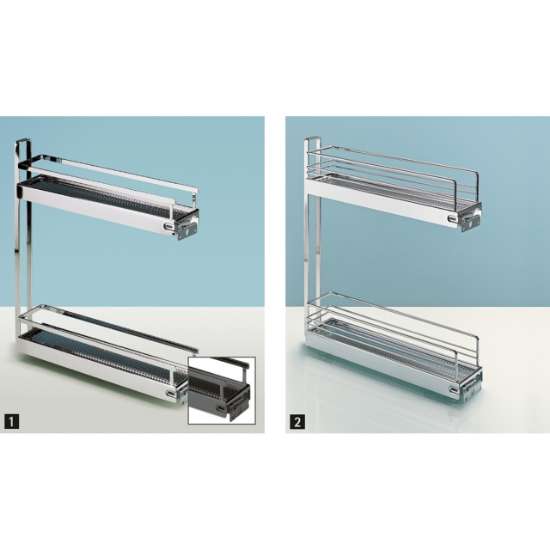 Afbeeldingen van Hettich Frontlade 90°, 2 niveaus , STYLE, verchroomd (1)