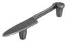 Afbeeldingen van Siro Meubelgreep metaal - boorafstand 96mm/L 139mm/H 23mm/B 19mm - tin 