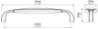 Afbeeldingen van Siro Meubelgreep metaal - boorafstand 128mm/L 138mm/H 27mm/B 23mm antiek zilver/wit 