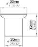 Afbeeldingen van Siro Meubelknop metaal - L 30mm/H 25mm/B 30mm - RVS 