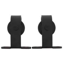 Afbeeldingen van INTERSTEEL Set van 2 hangrollen Basic Top 140 mm mat zwart 4501