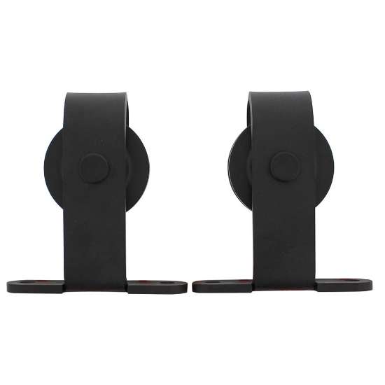 Afbeeldingen van INTERSTEEL Set van 2 hangrollen Basic Top 140 mm mat zwart 4501