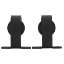 Afbeeldingen van INTERSTEEL Set van 2 hangrollen Basic Top 140 mm mat zwart 4501