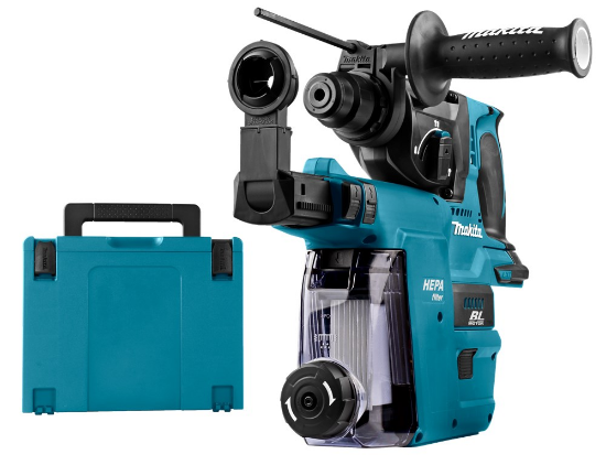 Afbeeldingen van Makita Combihamer met stofafzuiging DHR242ZJW - 18v - in Mbox 
