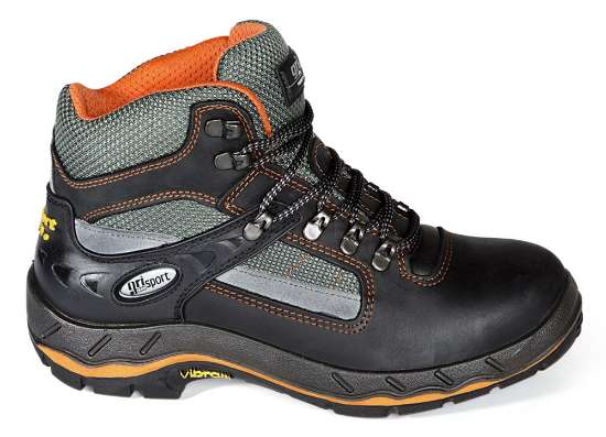 Afbeeldingen van Grisport Schoen 71607L S3 Maat 36 Hoog Zwart/Oranje