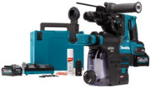 Afbeeldingen van Makita combihamer HR004GM202 - 40V Max 2x 4,0 Ah accu's - Inclusief lader en stofafzuiging in Mbox WEEKDEAL