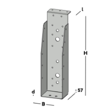 Afbeeldingen van GB balkdrager GBS-KL - 71x271x1,5mm sendzimir verzinkt