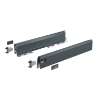 Afbeeldingen van Hettich ArciTech Schuif- / frontlade, setverpakking, ladezijwand hoogte 94 x NL 270 mm, antraciet, links en rechts
