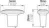 Afbeeldingen van Siro Meubelknop metaal - L 34mm/H 26mm/B 16mm - chroom glanzend 
