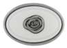 Afbeeldingen van Siro Meubelknop metaal - L 32mm/H 24mm/B 32mm antiek zilver/wit 